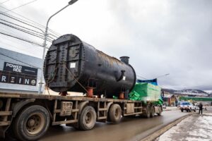 La municipalidad de Ushuaia continúa acompañando el operativo de traslado de la nueva usina con dispositivos de seguridad vial