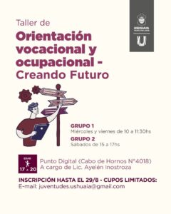 Continúan abiertas las inscripciones al taller de orientación vocacional y ocupacional “creando futuro”
