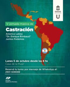 La municipalidad de Ushuaia se suma a la V Jornada Masiva de Castración de América Latina