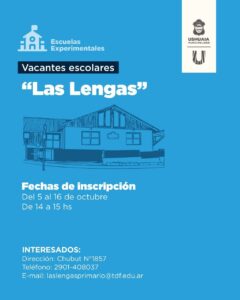 Abren las inscripciones a la escuela experimental “Las Lengas” para el ciclo lectivo 2027