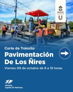 La municipalida de Ushuaia comienza la pavimentación de calle de los Ñires